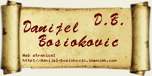 Danijel Bosioković vizit kartica